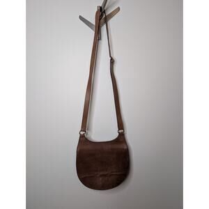 ABLE Local + Global Martha Saddlebag Lined Leather Purse Grey Magnet Closer